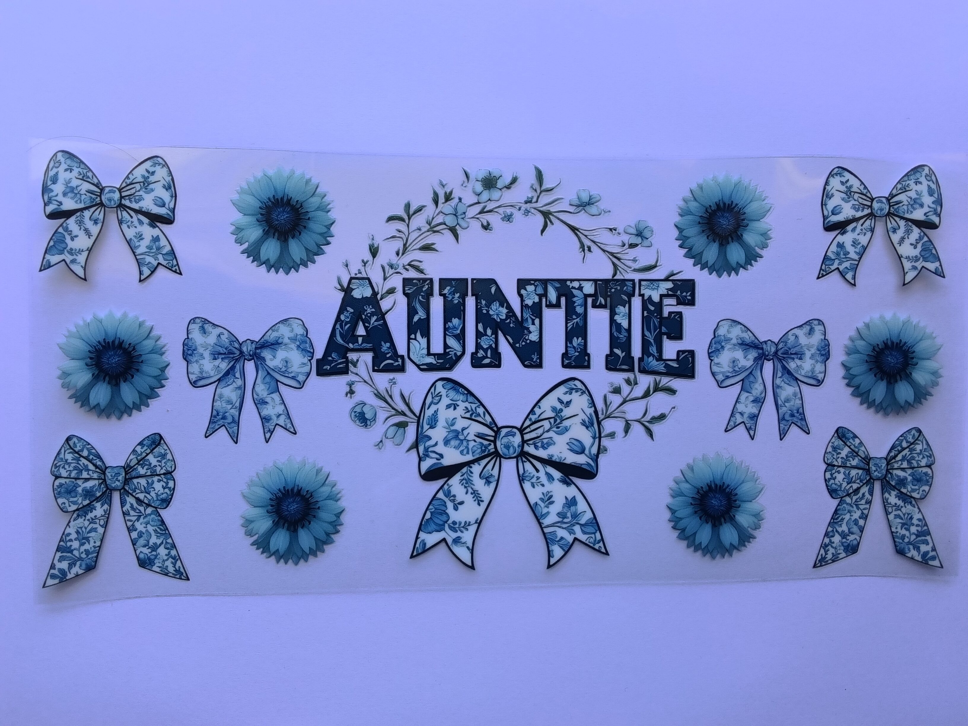 Auntie blue bows