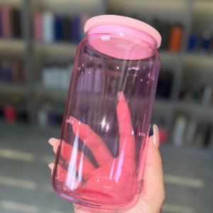 Light pink glass libby (No Glitter)